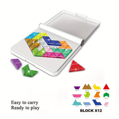 Colorful Heart Puzzle Game ABS Material Family Bonding
