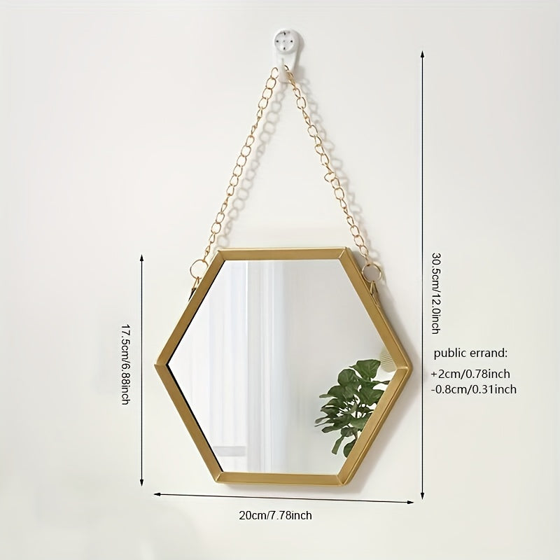 Decorative Wall Mirror with Chain for Bathroom Bedroom Living Room