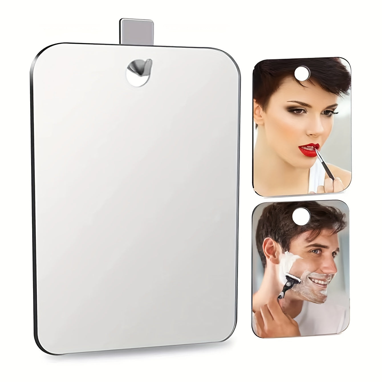 Fogless Shower Mirror for Shaving - Wall Hanging Bathroom Mirror