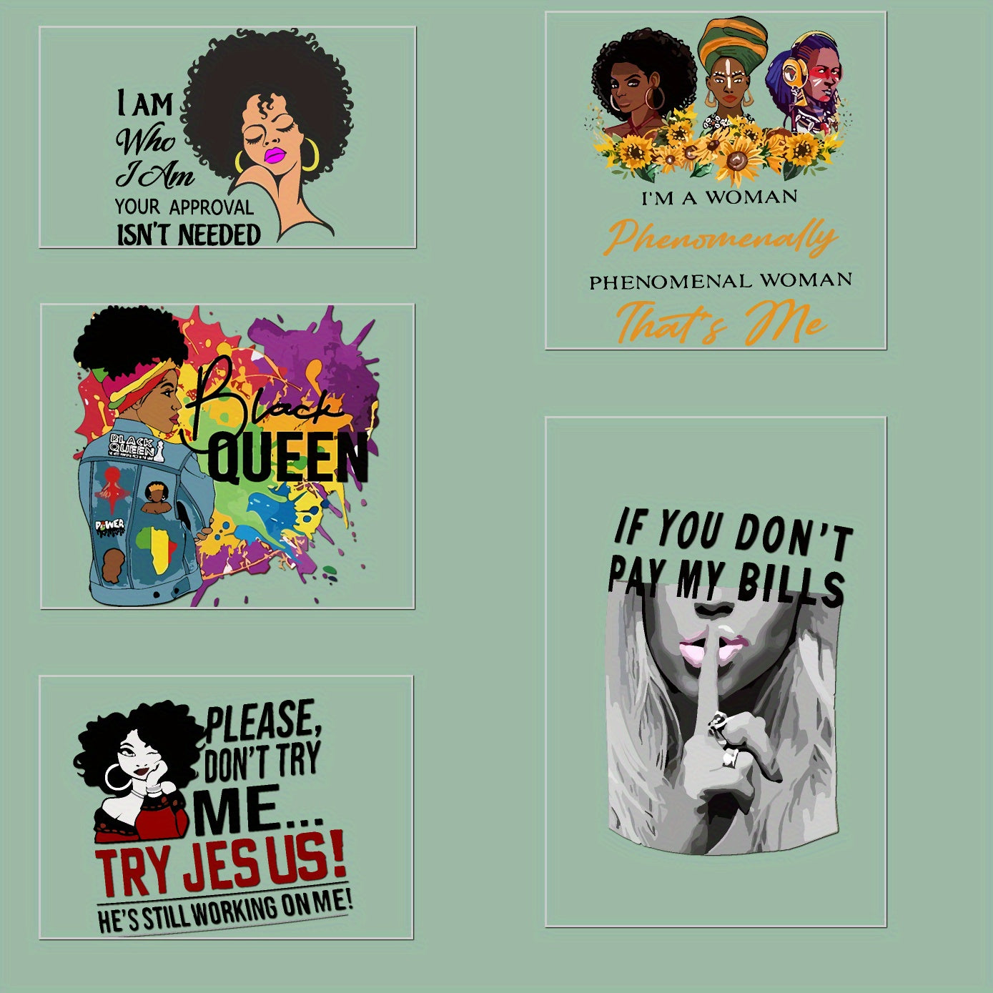 Cartoon Letter Dark Girls Iron On Sticker Decals DIY Clothing T Shirt