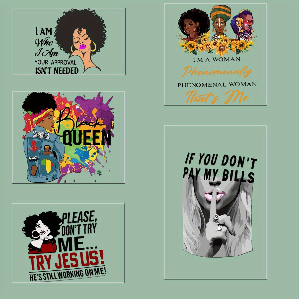 Cartoon Letter Dark Girls Iron On Sticker Decals DIY Clothing T Shirt