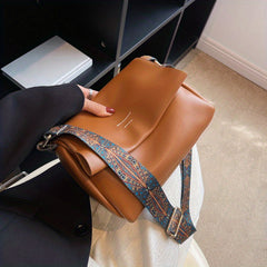 Retro Shoulder Bag Solid Casual PU Leather Messenger Bag Women's Everyday