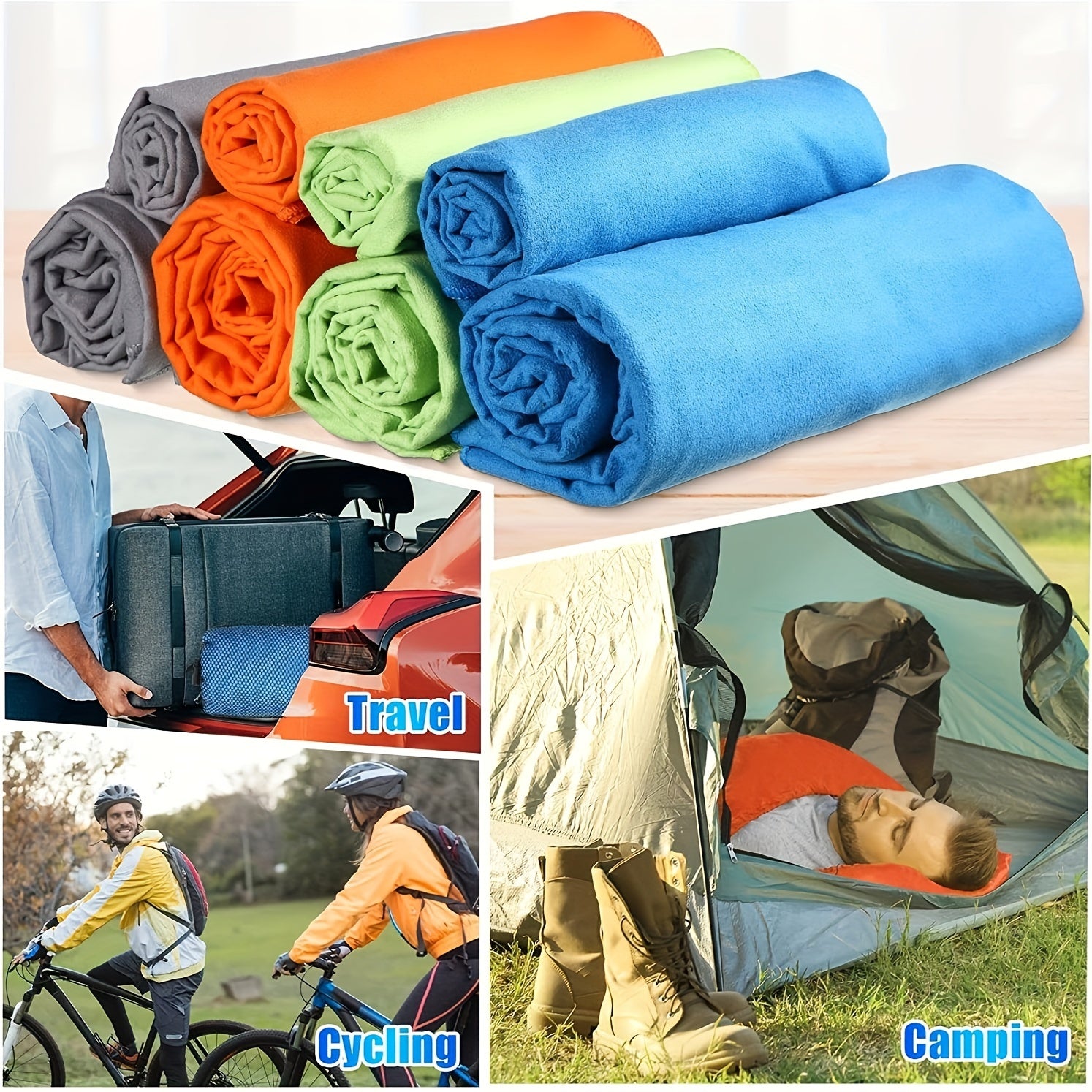 Quick Dry Microfiber Towel Set for Yoga Fitness Travel