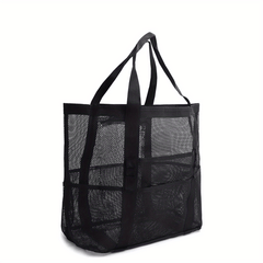 Large Capacity Beach Bag Mesh Clear Lightweight Storage Bag