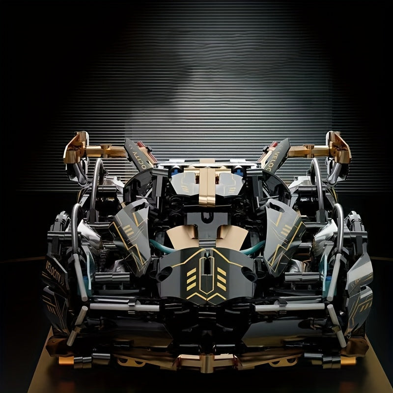 Creative Golden Bull Building Blocks Car Toy Set
