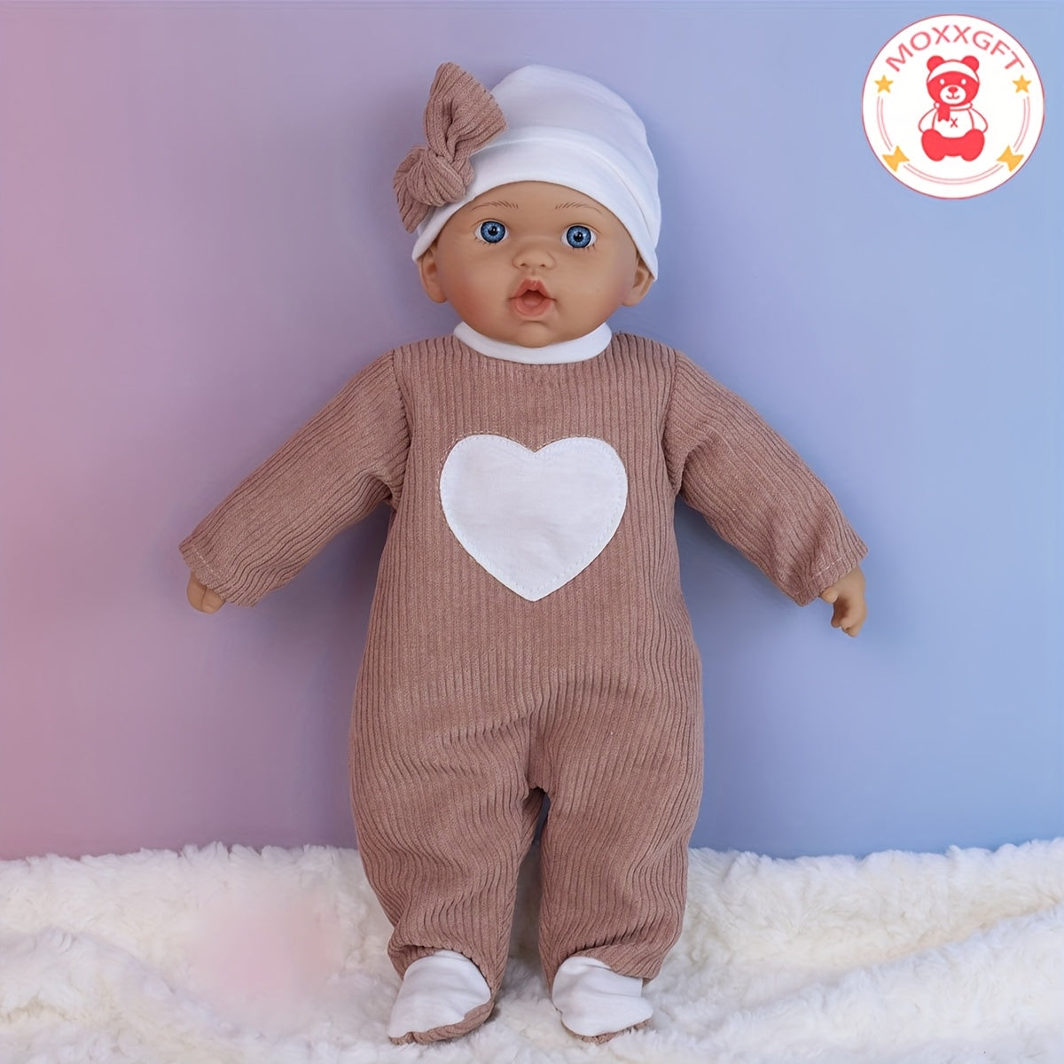 MOXXGFT 40 Reborn Toddler Doll with Clothes Pacifier Soft Body Simulation Doll
