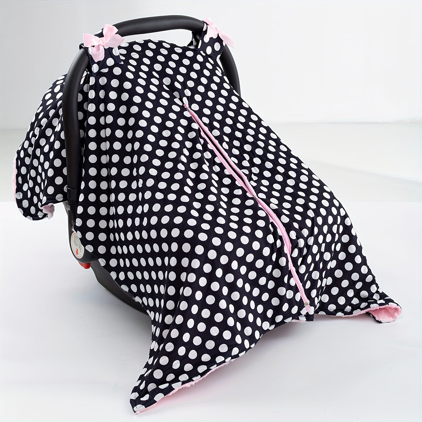 Girls Polka Dots Car Seat Sunshade Cover