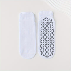 Women's Non-Slip Yoga Pilates Socks Breathable Tube Dance Training Socks