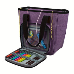 Crochet Needle Storage Bag Large Capacity Crochet Handbag