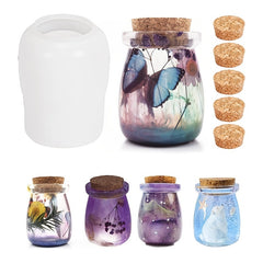 Crystal Resin Drop-In Canister Bottle Silicone Mold DIY Accessories Set