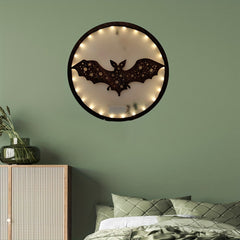 LED Lights Wooden Bat Series Wall Hanging Decoration