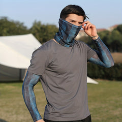 Colorful Tattoo Arm Sleeves & Face Towel Set