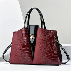 Crocodile Pattern Large Capacity Handbag Briefcase