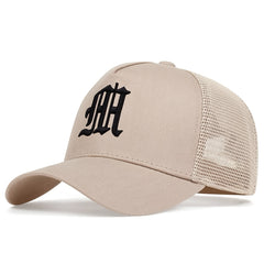 Men's Street Square Baseball Mesh Cap Black