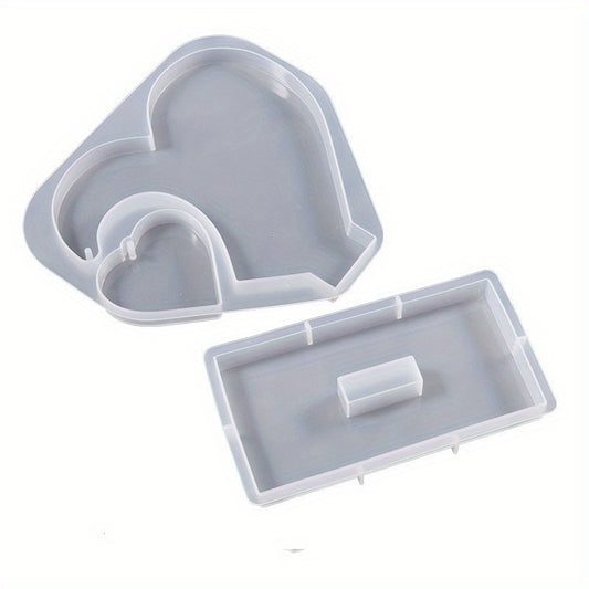 Large Heart Display Resin Mold DIY Personalized Photo Heart Shape Silicone Mold