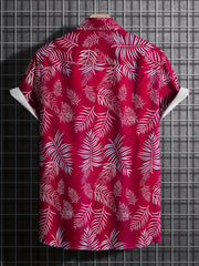Tropical Leaf Hawaiian Shirt - Summer Vacation Resort
