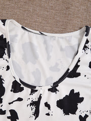 Dalmatian Print Crop Tank Top Sleeveless Summer Casual Women's Clothing