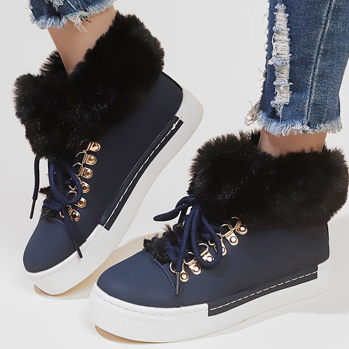 Women's Non-slip Thickened Zipper Snow Boots