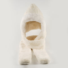 Winter Hats Scarves Gloves Warm Plush Three-piece Suit Valentine