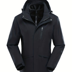 3-in-1 Sports Hooded Jacket for Outdoor Hiking - Women's Winter Warm Coat