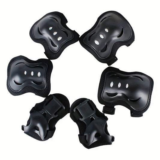 6pcs Kids Roller Skating Knee Pads Set PP Material