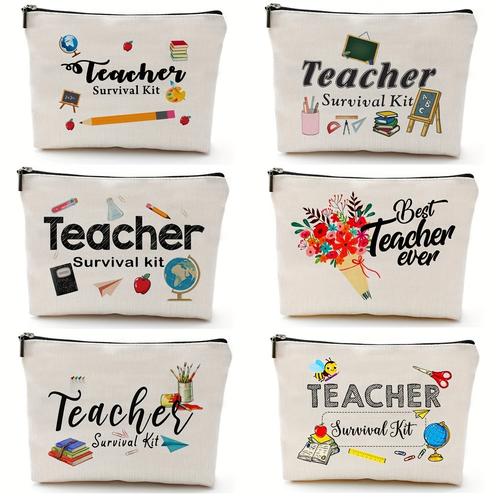 Students Thank Teachers Gift Stationery Bag Waterproof Zipper Makeup Bag