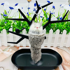 Cute Fox Pendant Keychain Plush Bag Charm Car Keychain