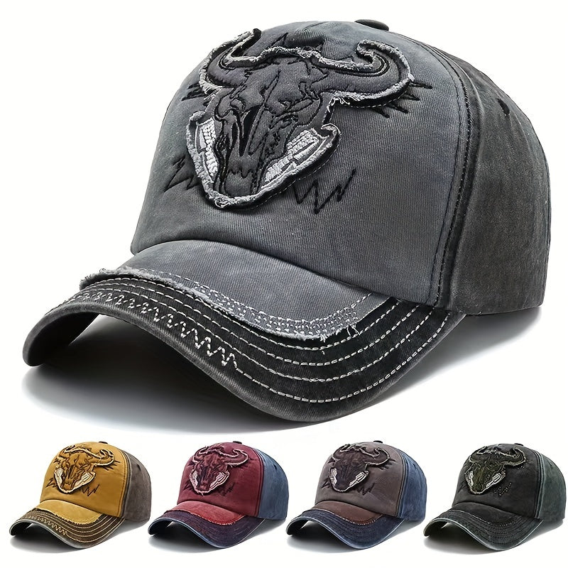 Retro Canvas Baseball Cap Embroidered Letter Snapback Dad Hat