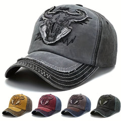 Retro Canvas Baseball Cap Embroidered Letter Snapback Dad Hat