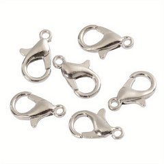 60pcs Lobster Clasps for Bracelets Necklaces 10-18mm Hooks Closure Findings