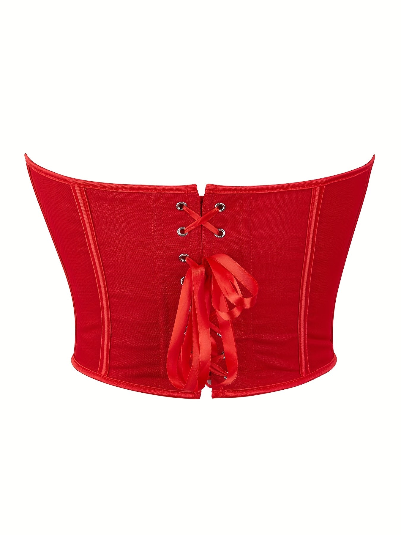 Strapless Corset Bustier Lace Up Body Shaper Women's Lingerie