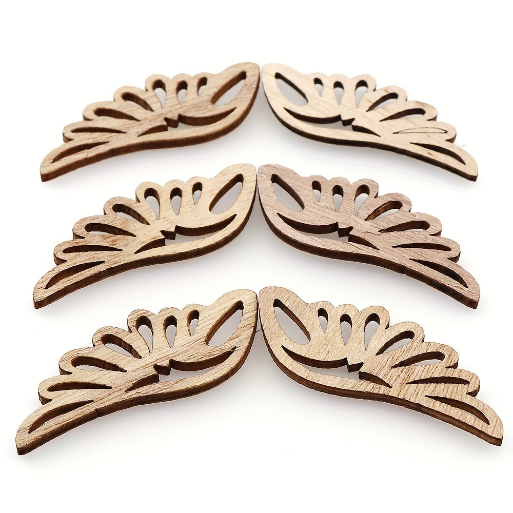 40pcs Wooden Wings for Crafts & Accessories