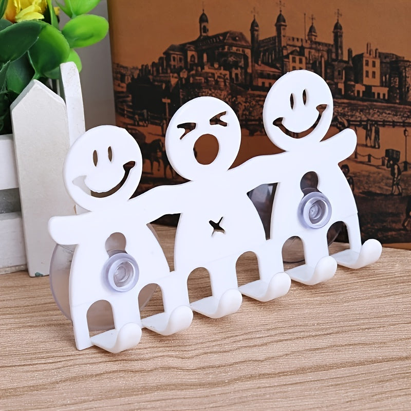 Smile Cartoon Toothbrush Holder Suction Cup Bathroom Set