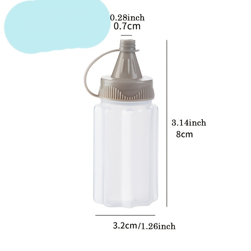 4Pcs Mini Squeeze Bottles Refillable Condiment Dispenser with Flip Top