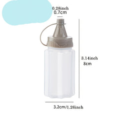 4Pcs Mini Squeeze Bottles Refillable Condiment Dispenser with Flip Top