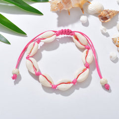 Shell Beads Bracelet Boho Style Adjustable Braided Summer Beach Jewelry