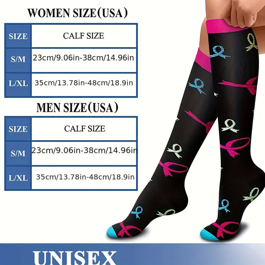 6 Pairs Durable Compression Socks for Outdoor Activities