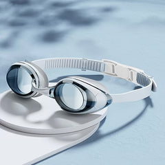 Adult's Plain Glass Swimming Goggles Anti-fog Waterproof