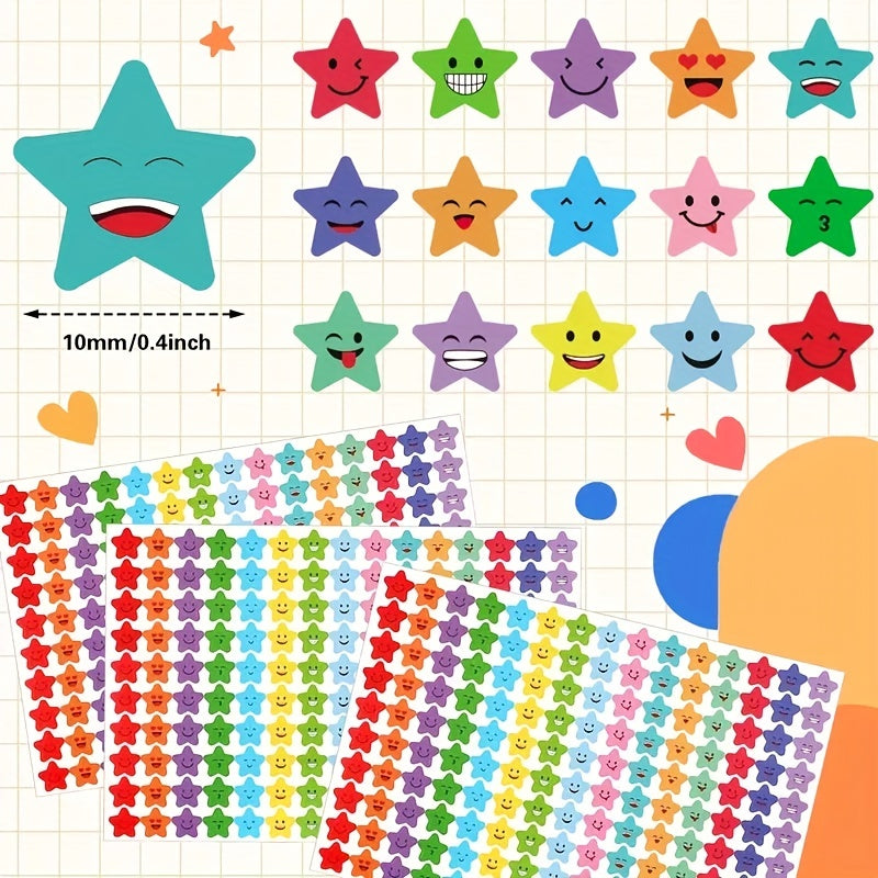 10 Packs Classroom Incentive Chart with 600 Star Stickers