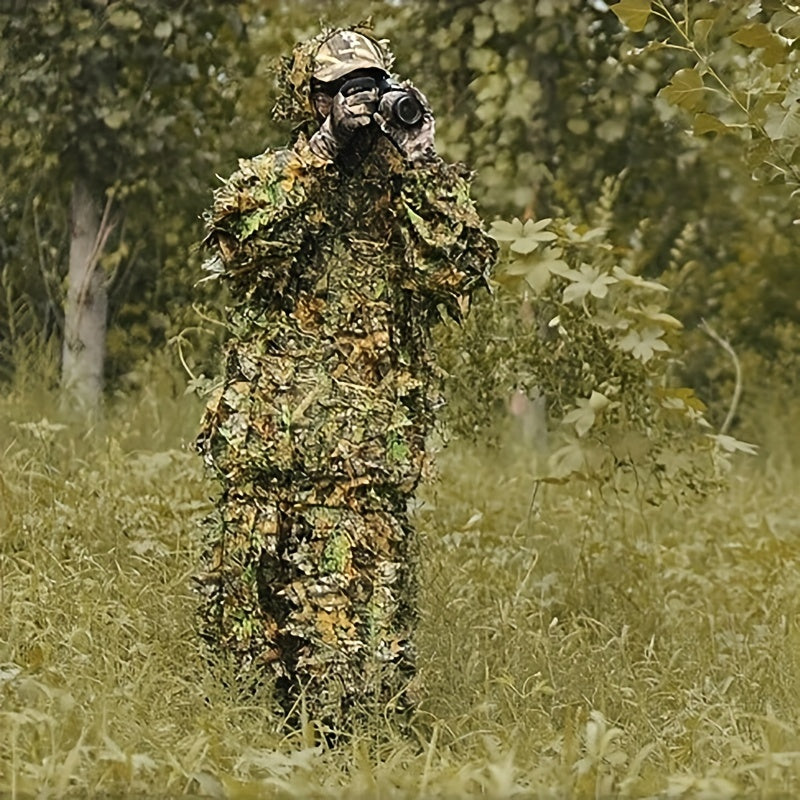 3D Maple Leaf Camo Ghillie Suit Set - Halloween Costume
