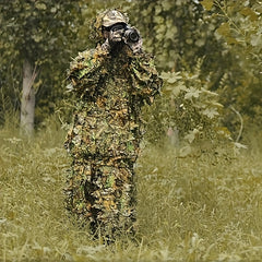 3D Maple Leaf Camo Ghillie Suit Set - Halloween Costume