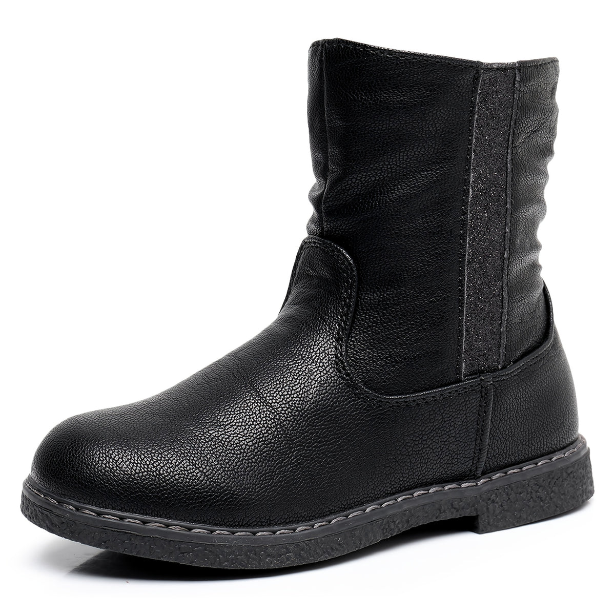 Girls' Casual Solid Zipper Boots for Comfortable Wear