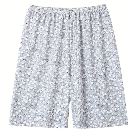 Women's Plus Ditsy Floral Print Summer Shorts