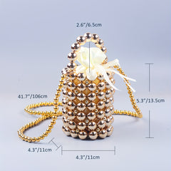 Golden Bucket Round Bag Acrylic Evening Bag