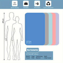 Quick Dry Microfiber Towel for Travel, Sports, Camping - Absorbent & Lightweight