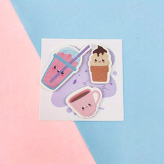 Cartoon Shape Message Stickers - 60 Pieces