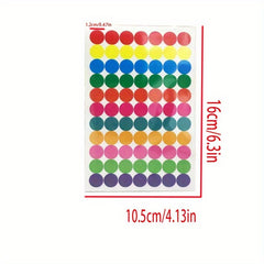 10pcs DIY Colored Dots Alphabet & Number Stickers Pack