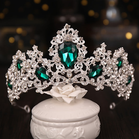 Silvery Rhinestone Bridal Crown Princess Tiara Headband