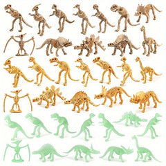 Dinosaur Skeleton Toys Set - T-Rex, Brachiosaurus, Triceratops