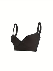 Solid Push Up Bra Comfy Anti-Sag Everyday Women's Lingerie